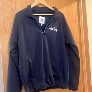 Seahawks sweatshirt 3/4 zip navy blue